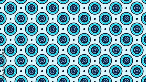 Blue Concentric Circles Background Pattern Illustrator