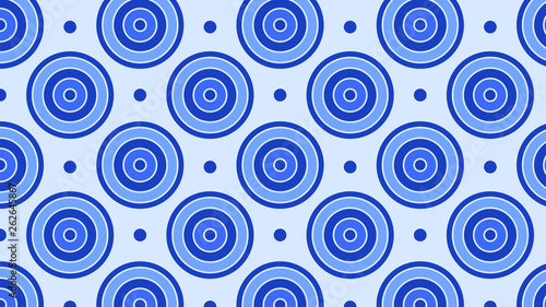 Blue Concentric Circles Pattern Background