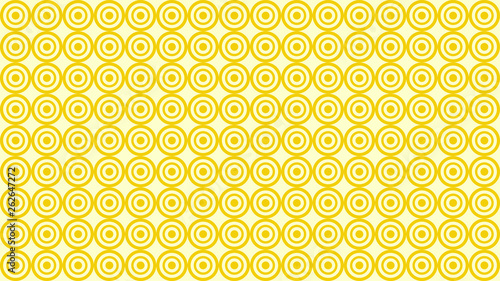 Yellow Concentric Circles Pattern