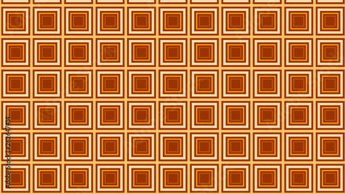 Orange Concentric Squares Pattern Background