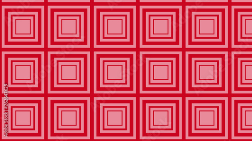 Red Concentric Squares Pattern