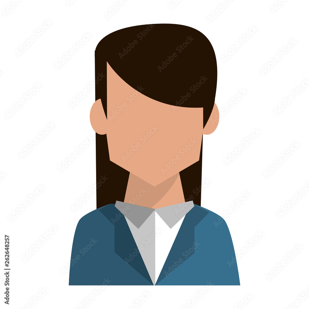 Businesswoman profile faceless avatar