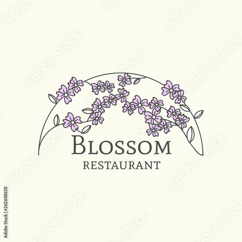 Floral restaurant logo