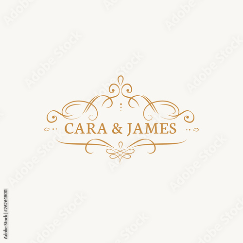 Wedding invitation emblem