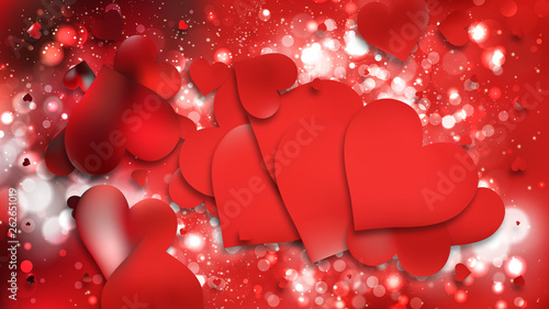 Red Love Background Image
