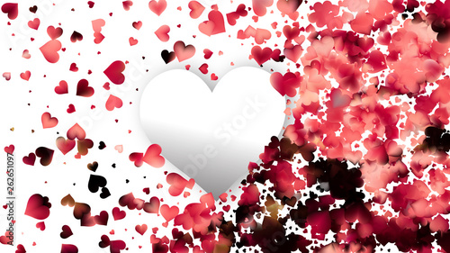 Red and White February Background