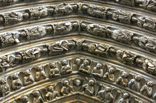 Notre Dame de Paris Last Judgment Portal detailed