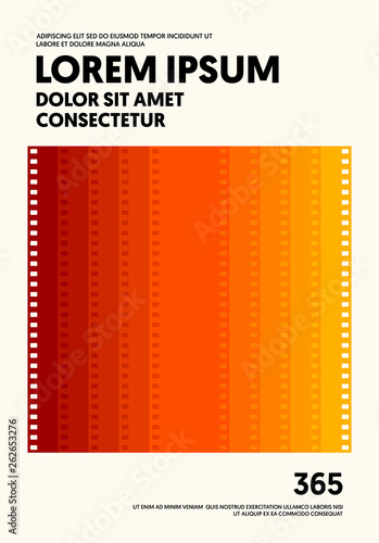 Movie and film poster modern vintage retro style