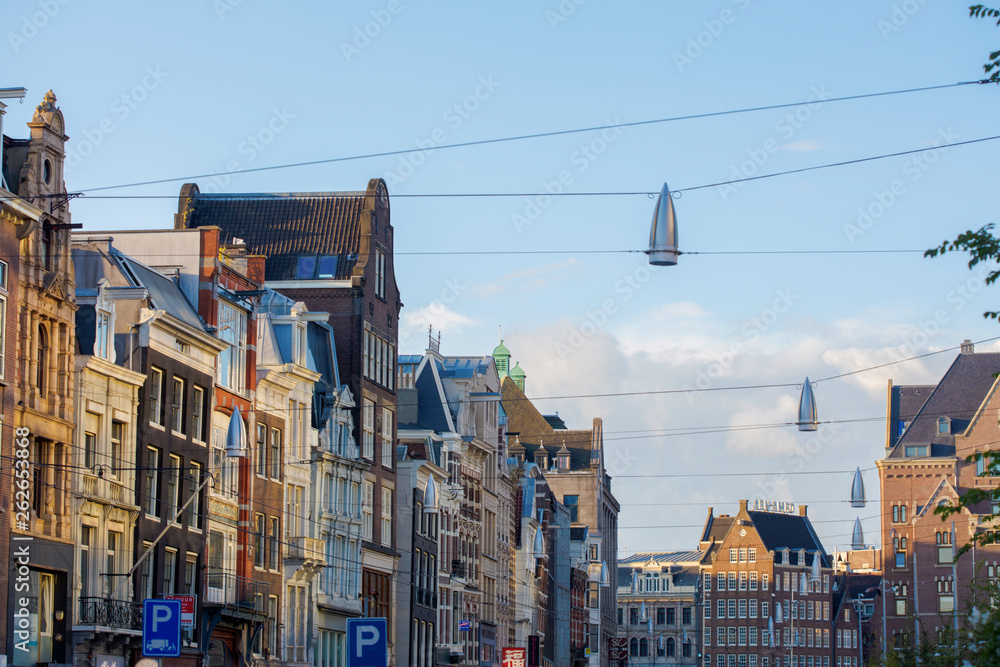 Fototapeta premium Close-up of houses in Amsterdam