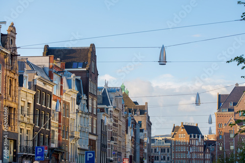 Close-up of houses in Amsterdam
