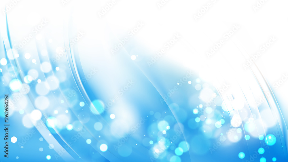 Abstract Blue and White Blurred Lights Background Image Stock Vector ...
