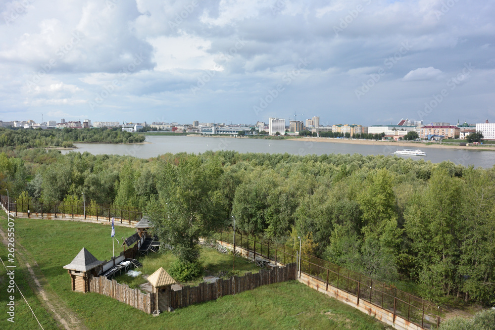 View of Irtysh River divides the city into two parts Omsk View of Irtysh River divides the city into two parts Omsk