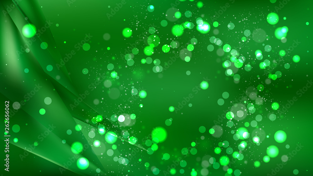 Abstract Dark Green Blur Lights Background Image Stock Vector | Adobe Stock