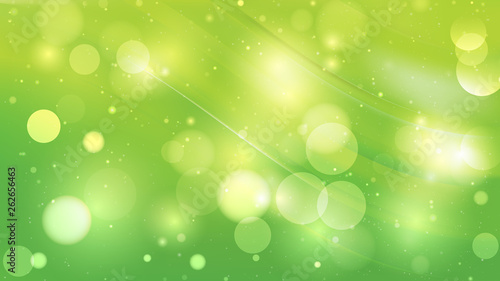 Abstract Green Defocused Lights Background Design