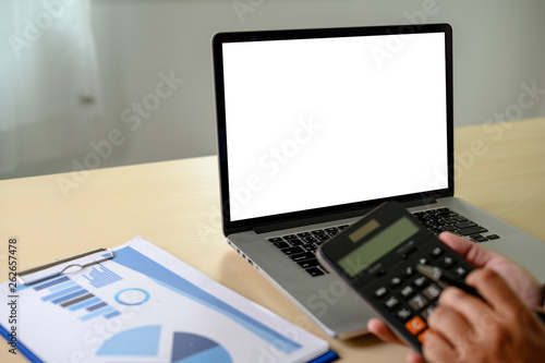 man Hands typing on computer laptop desktop with female hands working on modern laptop