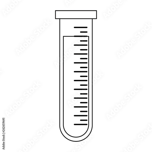Chemistry flask symbol isolated in black and white