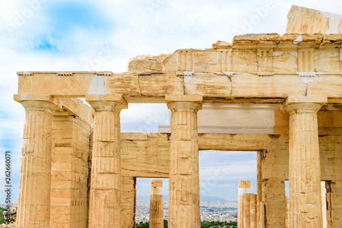 Propylaea monumental gateways to Acropolis in Athens