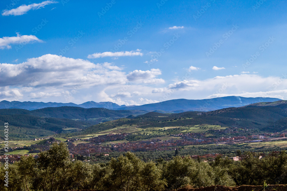 Fototapeta premium Landscape from demnate marrakech green montains spring