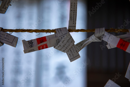 Oracles at Oomiya hachiman shrine in Tokyo photo