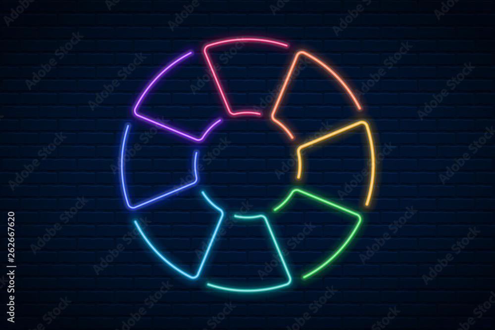 Vector glowing neon arrow on dark brick wall background. Vector glowing neon arrow on dark brick wall background.