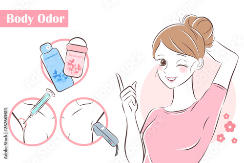 woman with body odor problem