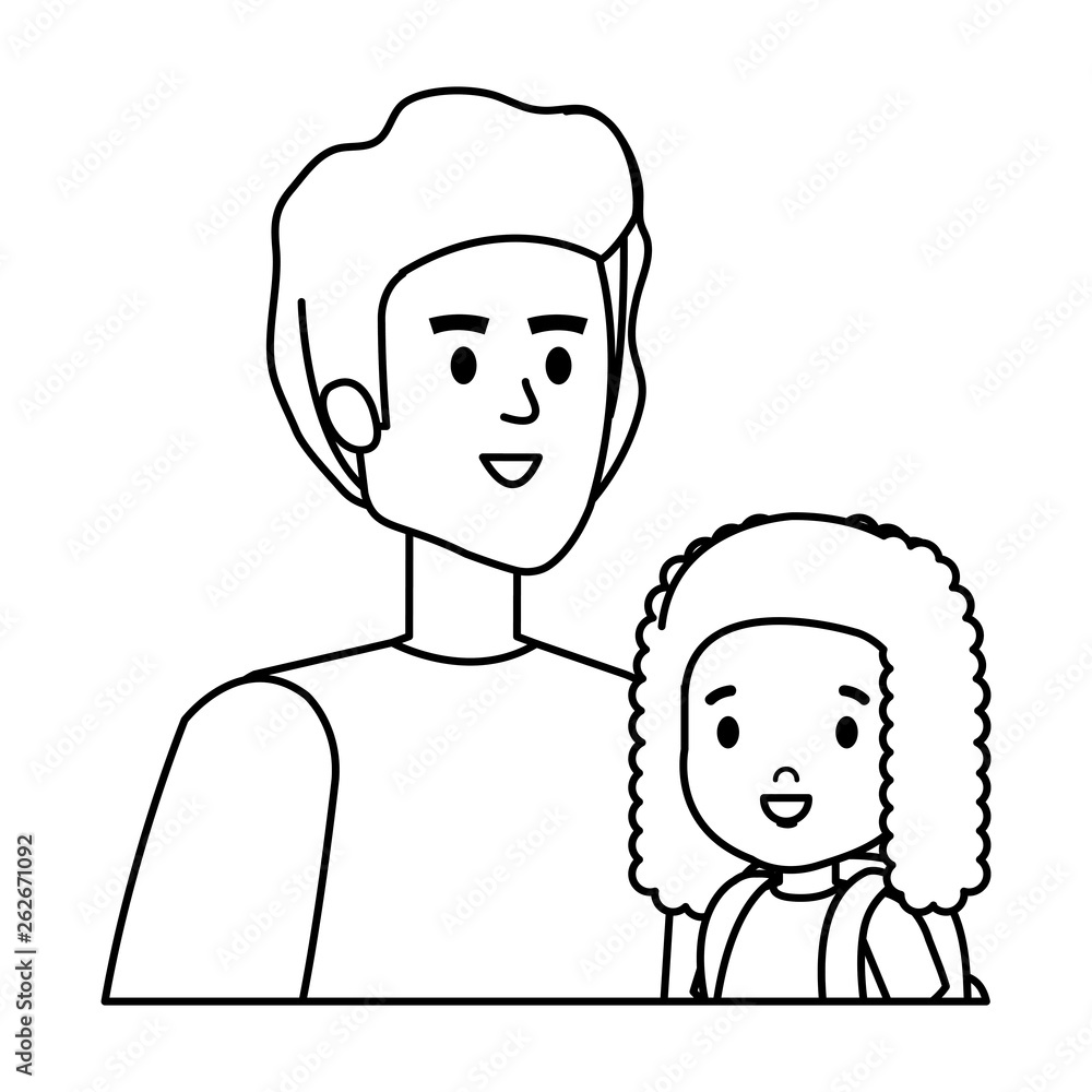 father with daughter characters father with daughter characters