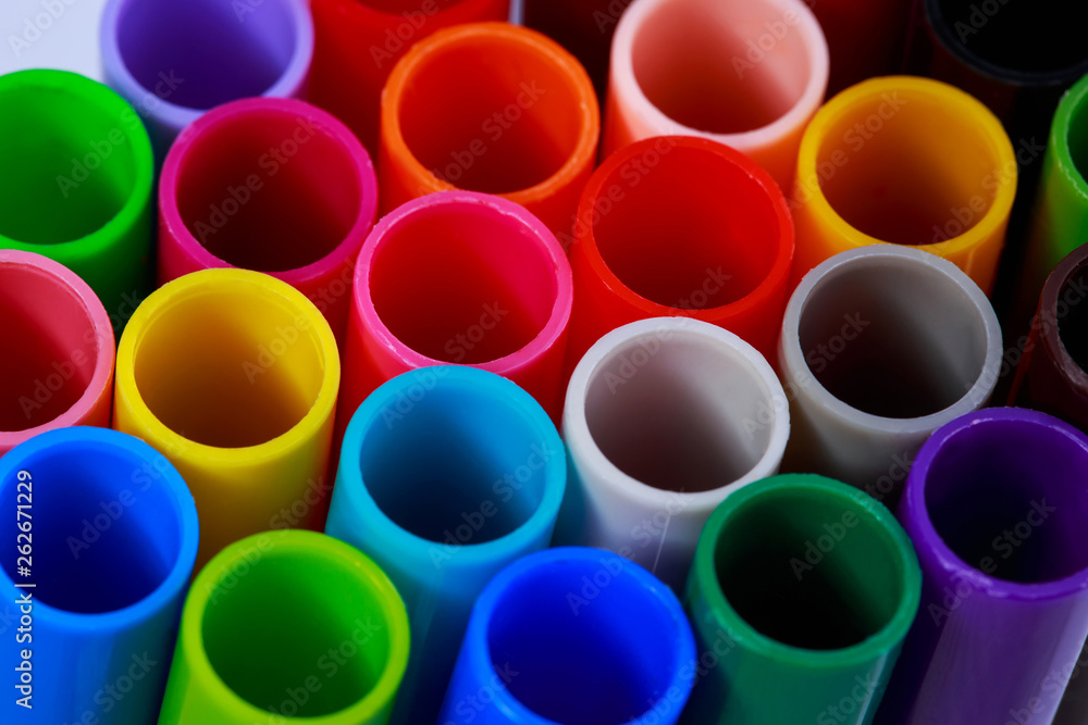 The colored tubes