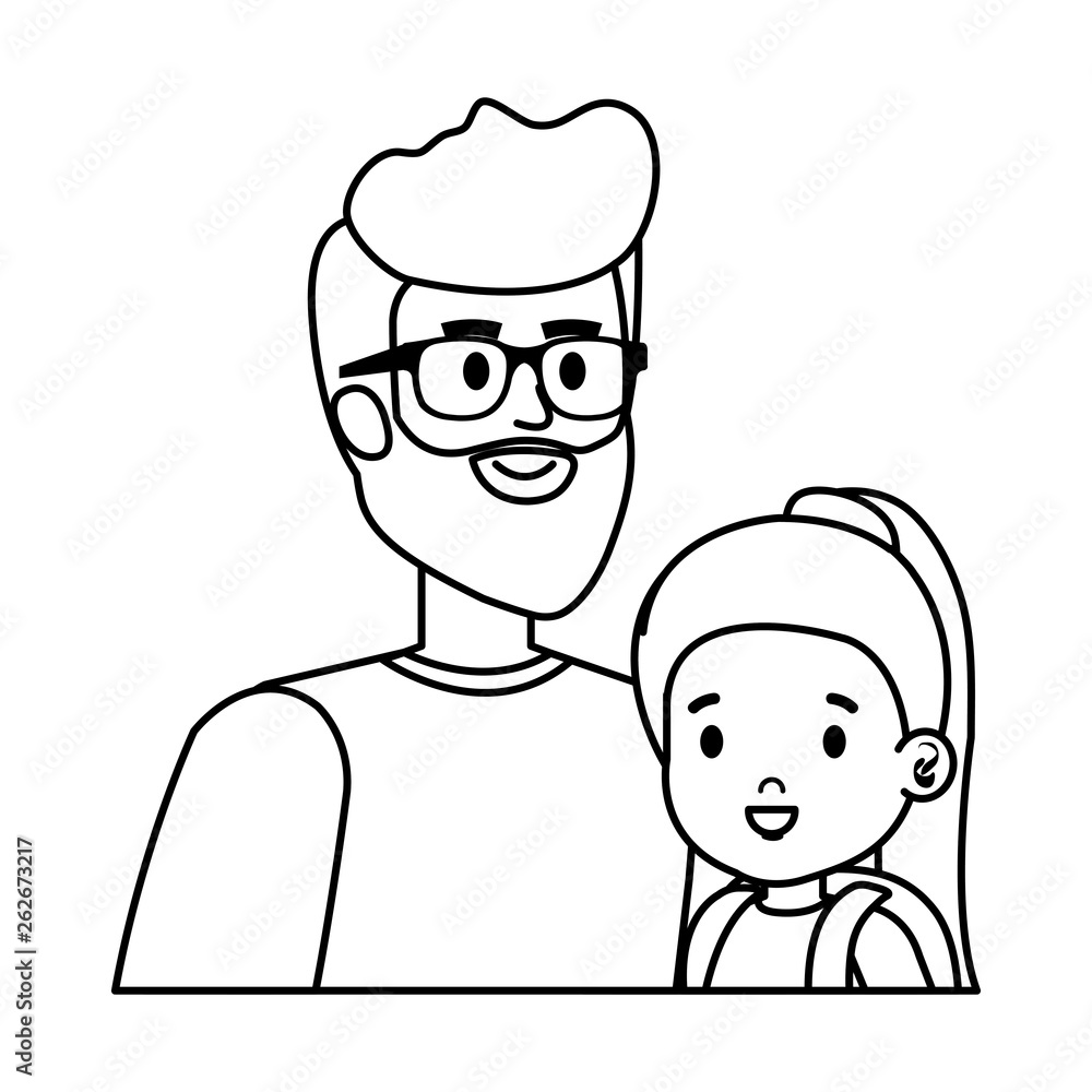 father with daughter characters father with daughter characters