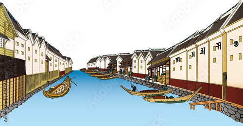 浮世絵　水路　その3