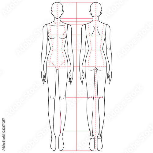 Fashion Figure Template 9 Head