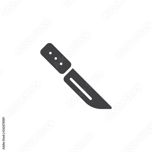 Kitchen knife vector icon. filled flat sign for mobile concept and web design. Chef cooking knife glyph icon. Symbol, logo illustration. Pixel perfect vector graphics