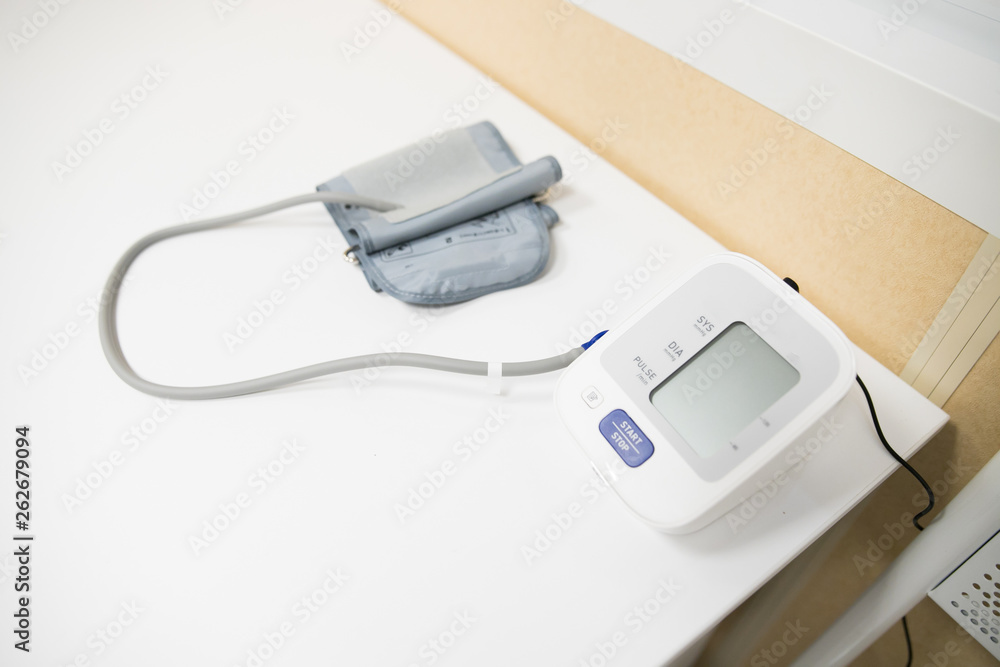 Medical tonometer for measuring blood pressure isolated on white Medical tonometer for measuring blood pressure isolated on white