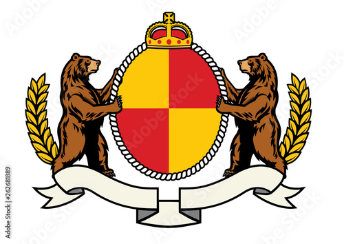 bear heraldry in classic heraldry style