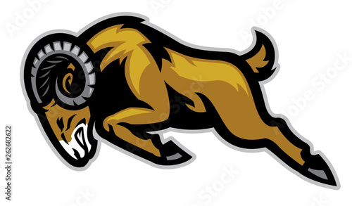 ram mascot charging