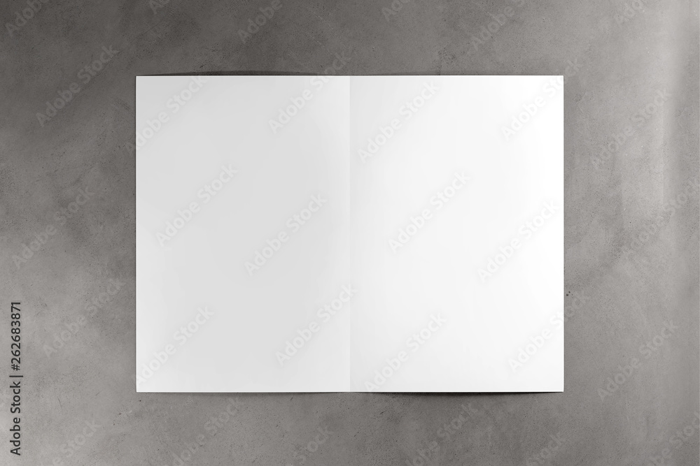 Mock up of a Brochure on a concrete background - 3d rendering Mock up of a Brochure on a concrete background - 3d rendering