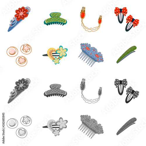 Vector design of beauty and fashion logo. Set of beauty and female stock vector illustration.