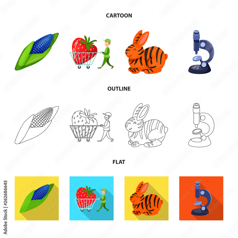 Vector illustration of test and synthetic icon. Set of test and laboratory vector icon for stock.