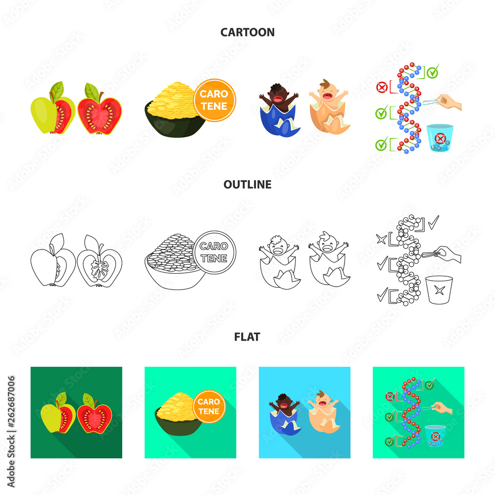 Vector design of test and synthetic symbol. Collection of test and laboratory vector icon for stock.