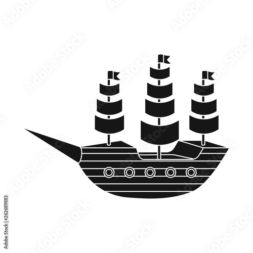 Vector illustration of ship and sailboat symbol. Collection of ship and ship stock symbol for web.