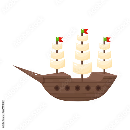 Vector design of ship and sailboat symbol. Set of ship and ship stock vector illustration.