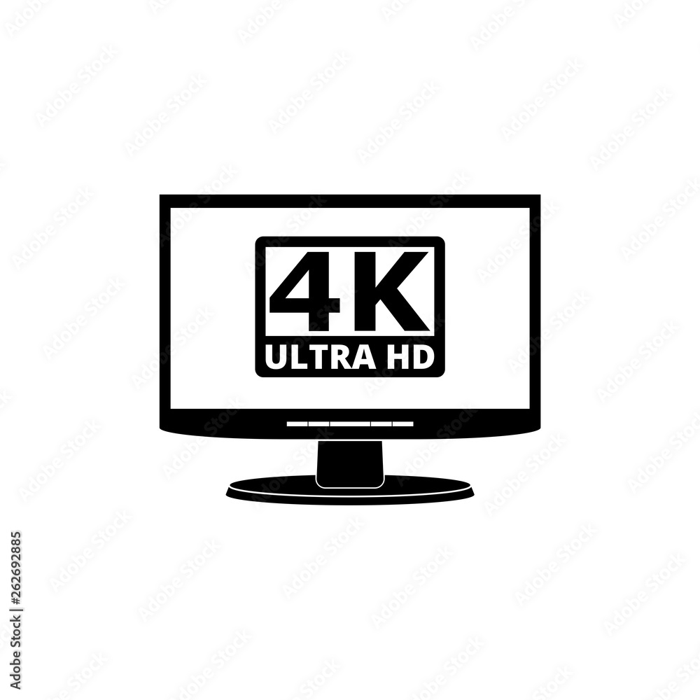 Television with 4k Ultra HD video technology Television with 4k Ultra HD video technology