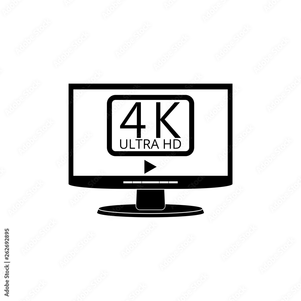 Television with 4k Ultra HD video technology Television with 4k Ultra HD video technology