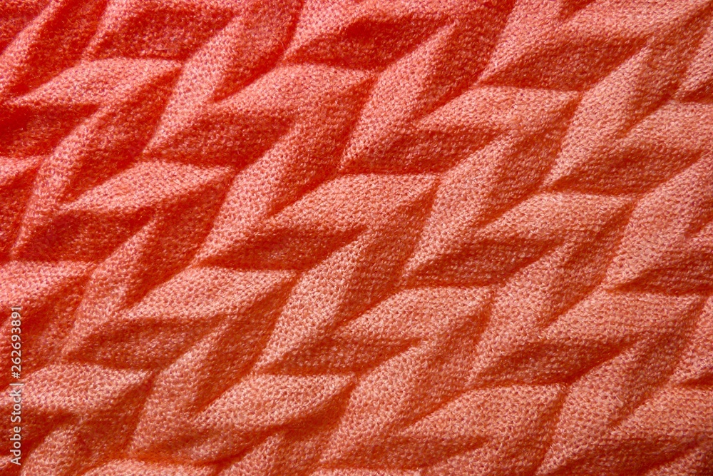 red scarlet fabric natural canvas texture background close-up