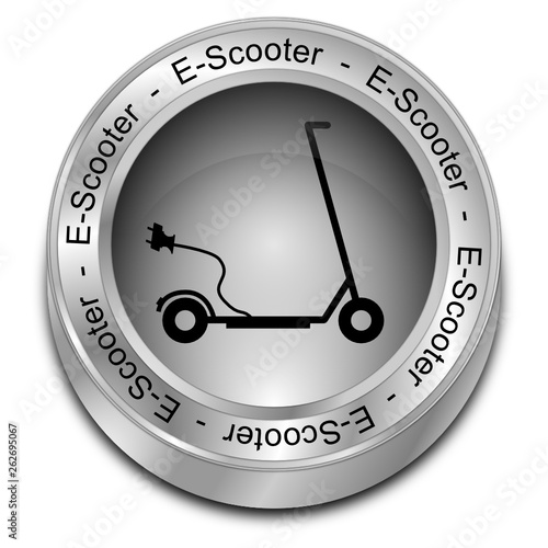 E-Scooter Button - 3D illustration