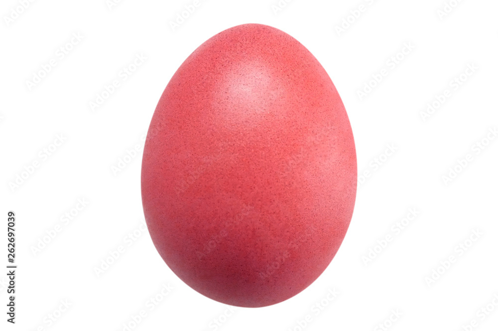 Isolated Violet or red Easter Egg on white background - fine edge Isolated Violet or red Easter Egg on white background - fine edge