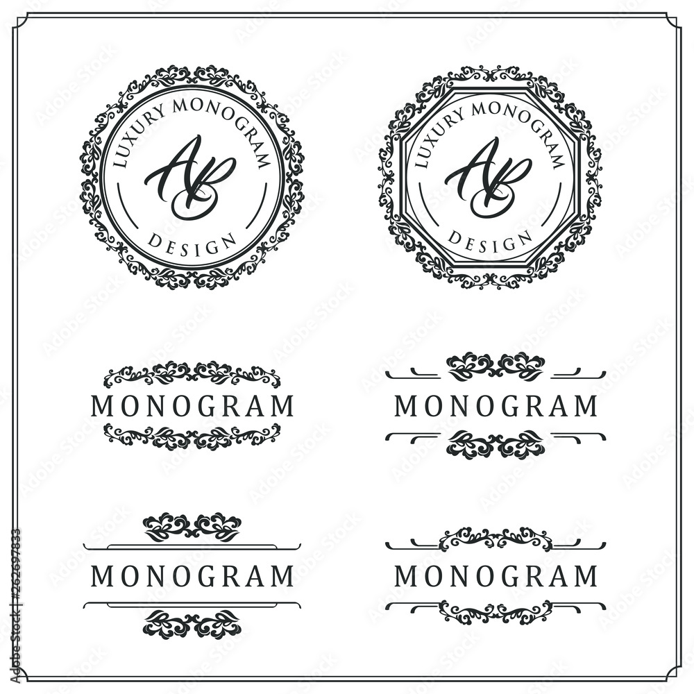 Fototapeta premium Luxury design set for wedding and decoration