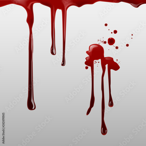 Dripping blood with drops