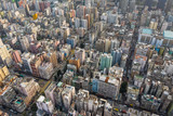 Top down view of Hong Kong city