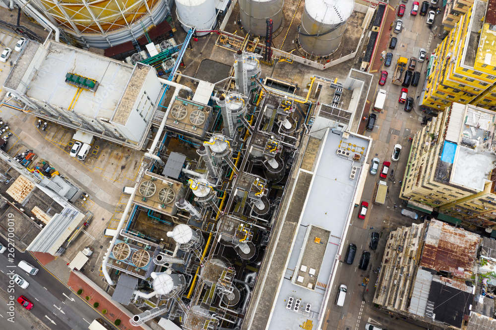 Top view of gas factory