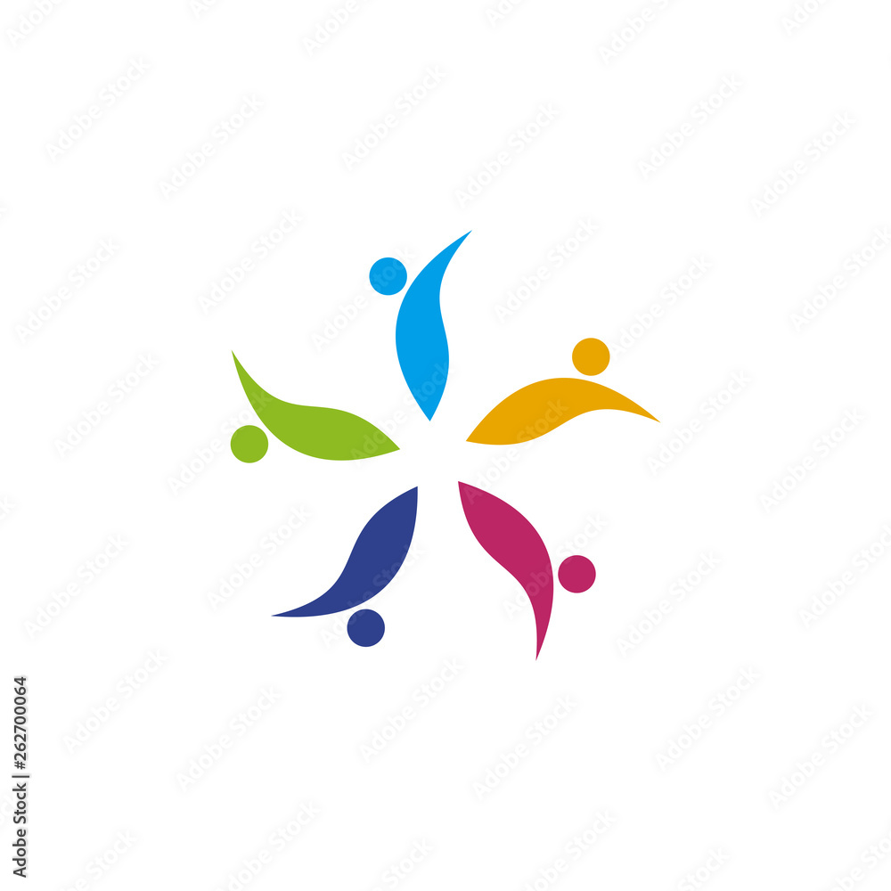Community and adoption care logo design vector template Community and adoption care logo design vector template